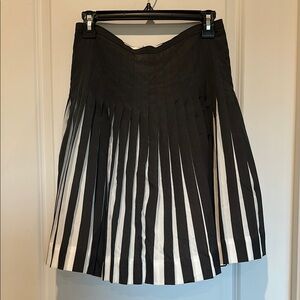 J. Crew Black and White Skater Skirt
